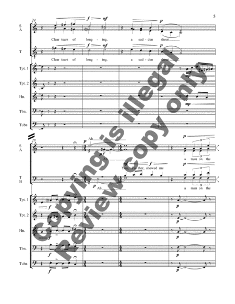 My Father's Gaze (Full Score) Choir scores gallery preview page 5