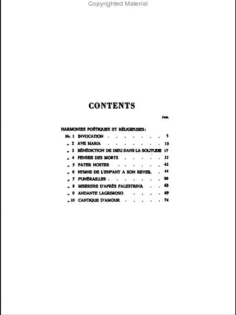 Harmonies Poétiques and Réligieuses Piano Solo scores gallery preview page 3