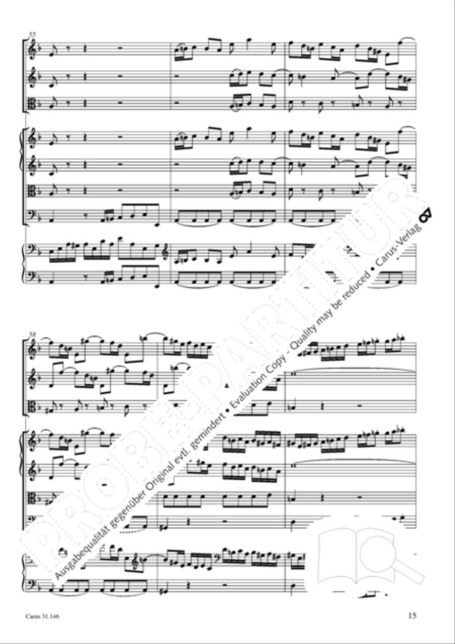 Through bitter tribulation we enter into God's kingdom (Wir mussen durch viel Trubsal in das Reich Gottes eingehen) 4-Part scores gallery preview page 16