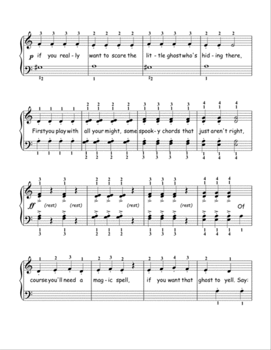 How to Scare a Ghost Piano Method scores gallery preview page 2