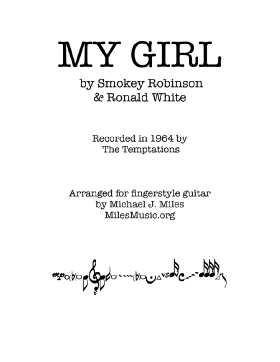 My Girl Electric Guitar scores gallery preview page 1