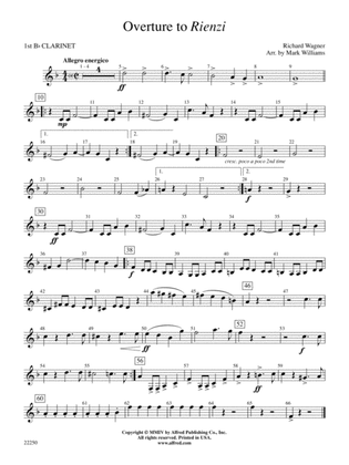 Overture to Rienzi: 1st B-flat Clarinet
