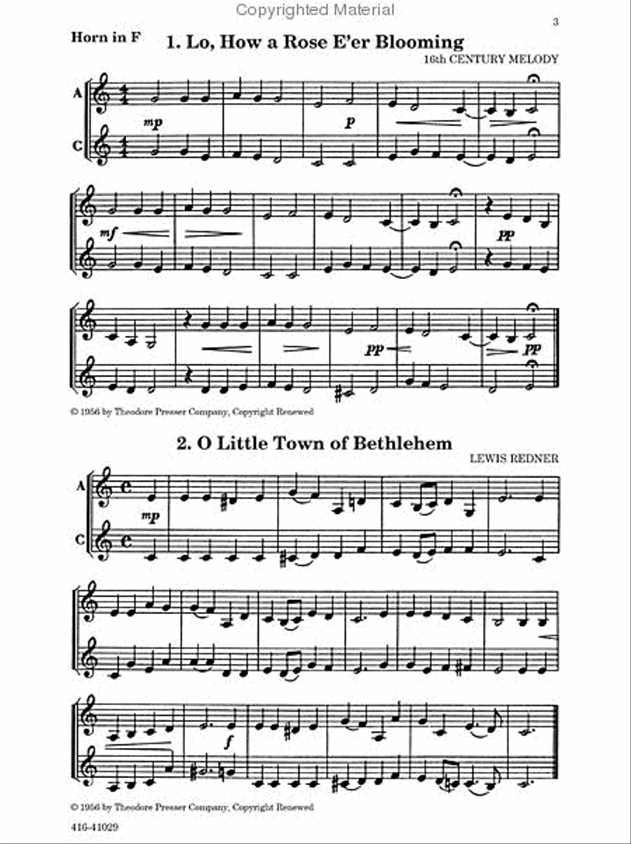 Play A Song Of Christmas, F Horn Chamber Music scores gallery preview page 2
