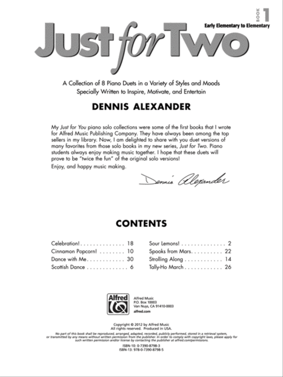 Just for Two, Book 1 Small Ensemble scores gallery preview page 2