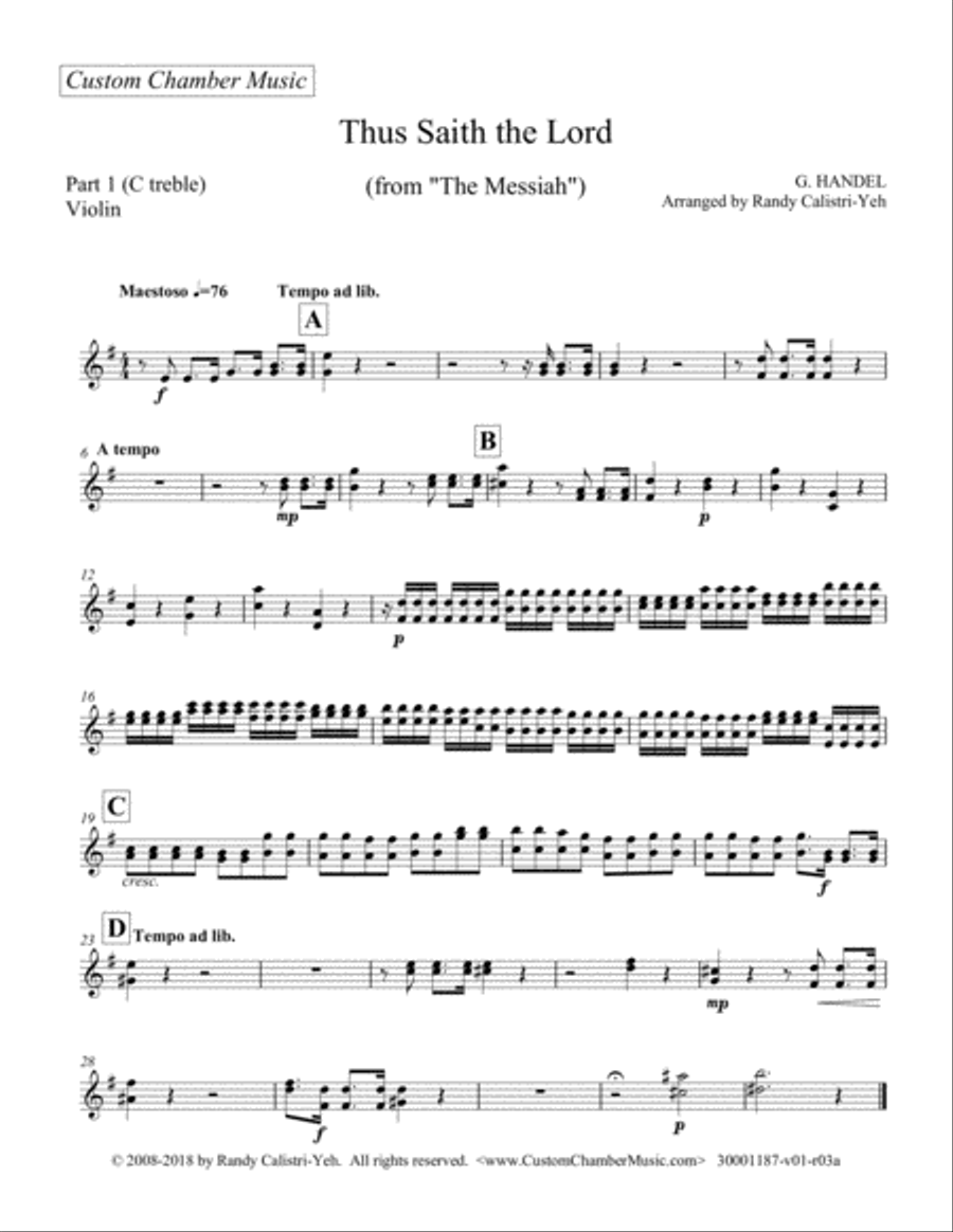 Thus Saith the Lord (Messiah): duet Large Ensemble scores gallery preview page 5