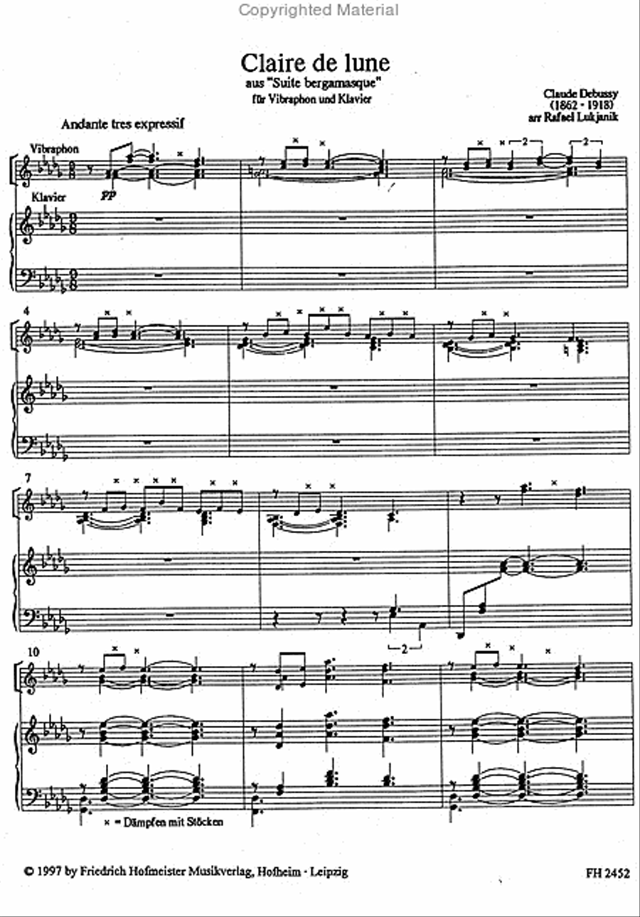 Claire de lune Claire de lune Piano scores gallery preview page 2