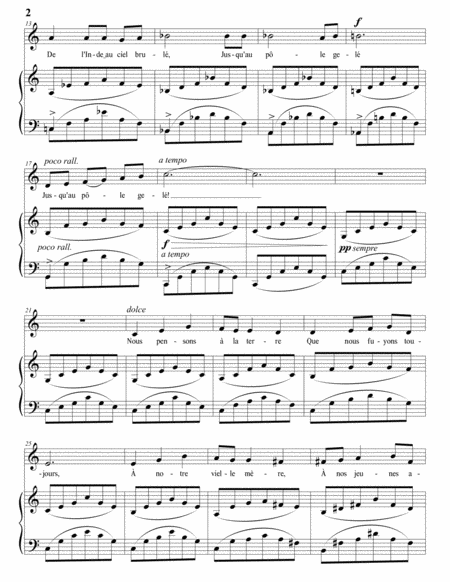 FAURÉ: Les matelots, Op. 2 no. 2 (transposed to C major)