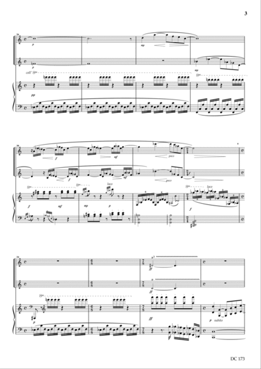 Trio Sonata - for flute, oboe and piano Small Ensemble scores gallery preview page 3