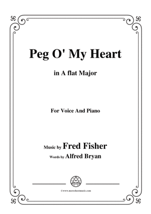 Fred Fisher-Peg O' My Heart,in A flat Major,for Voice and Piano
