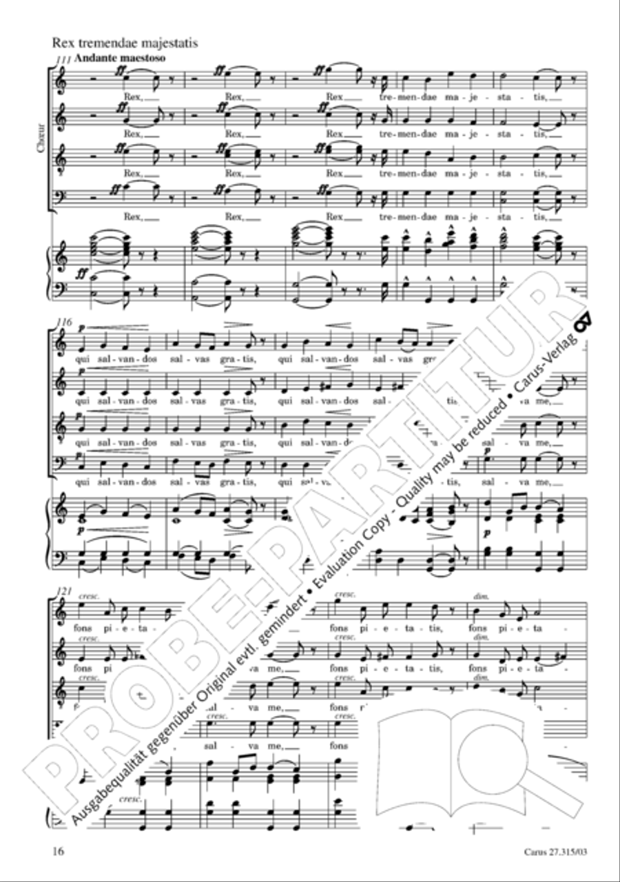 Requiem in C major 4-Part scores gallery preview page 17
