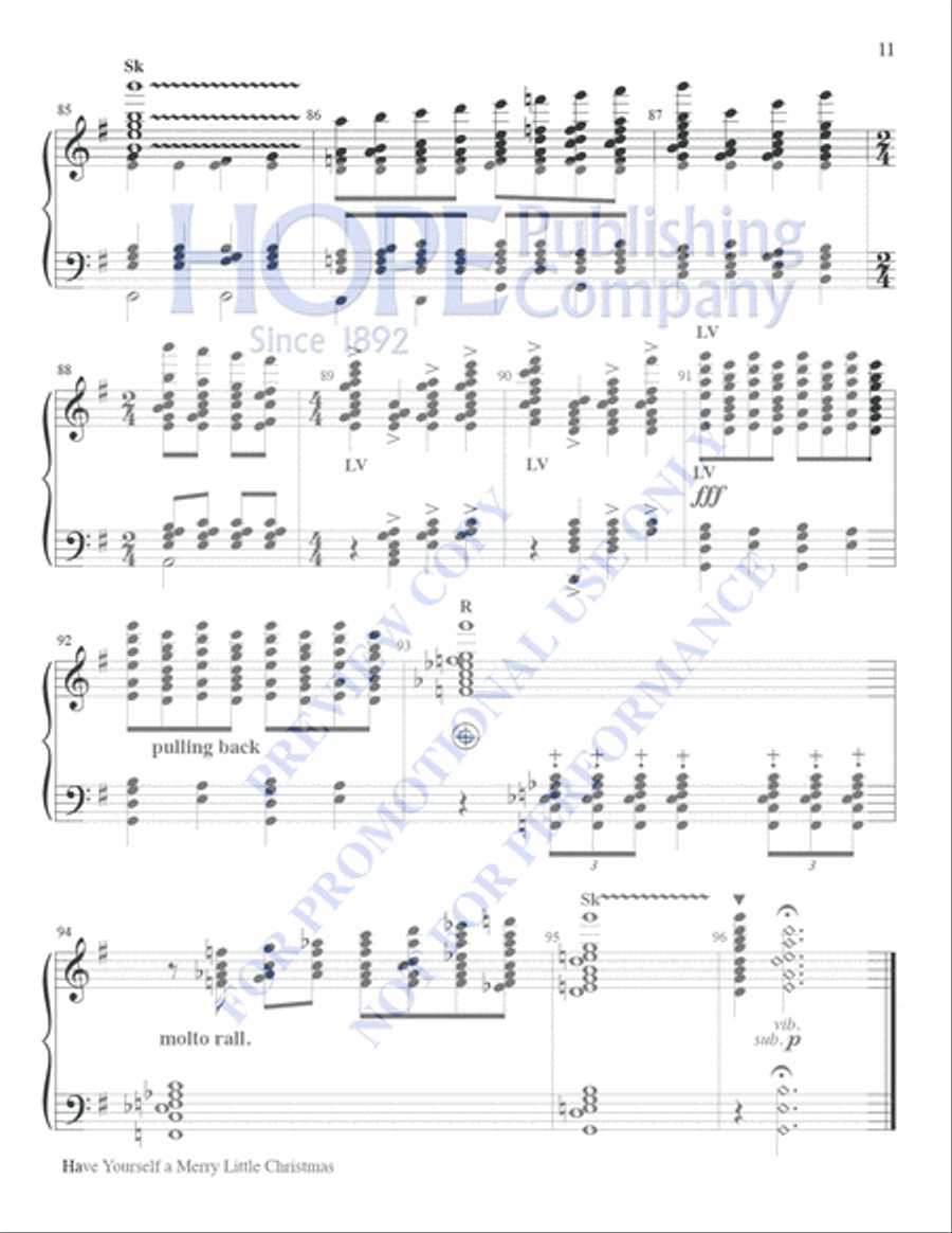 Have Yourself A Merry Little Christmas 5-Octaves scores gallery preview page 10