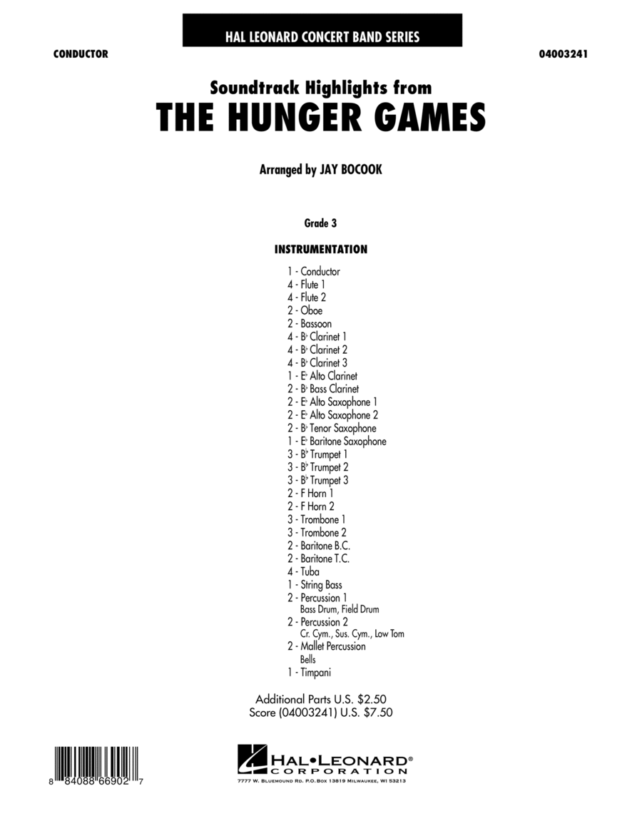 Book cover for The Hunger Games (Soundtrack Highlights) - Full Score