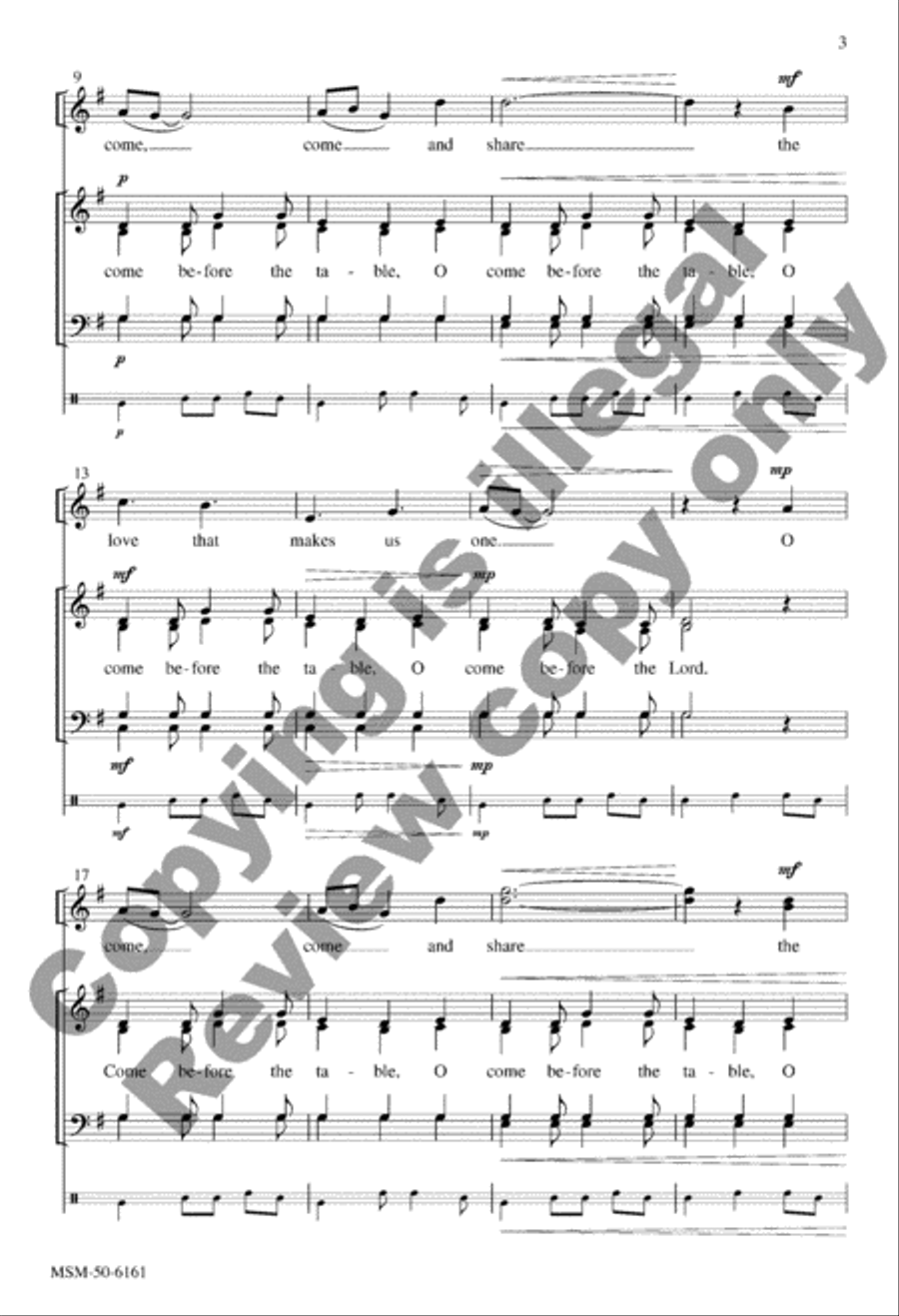 Come Before the Table 4-Part scores gallery preview page 3