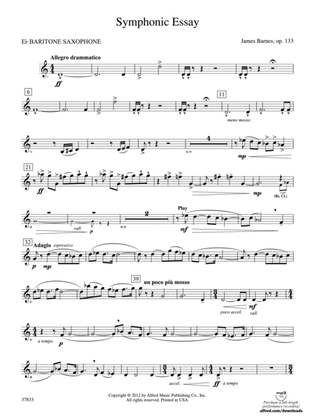 Symphonic Essay: E-flat Baritone Saxophone