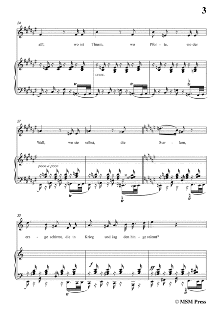 Schubert-Auf der Donau,in F sharp Major,Op.21,No.1,for Voice and Piano Voice Solo scores gallery preview page 5