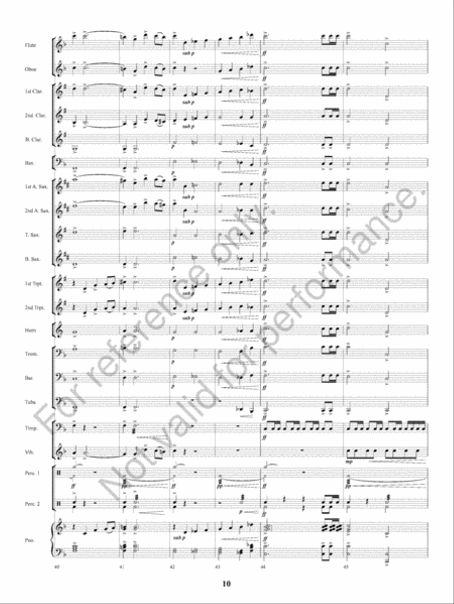 Spirits Of The Heavens Concert Band scores gallery preview page 11