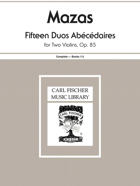 15 Duos Abecedaires, For Two Violins, Op. 85