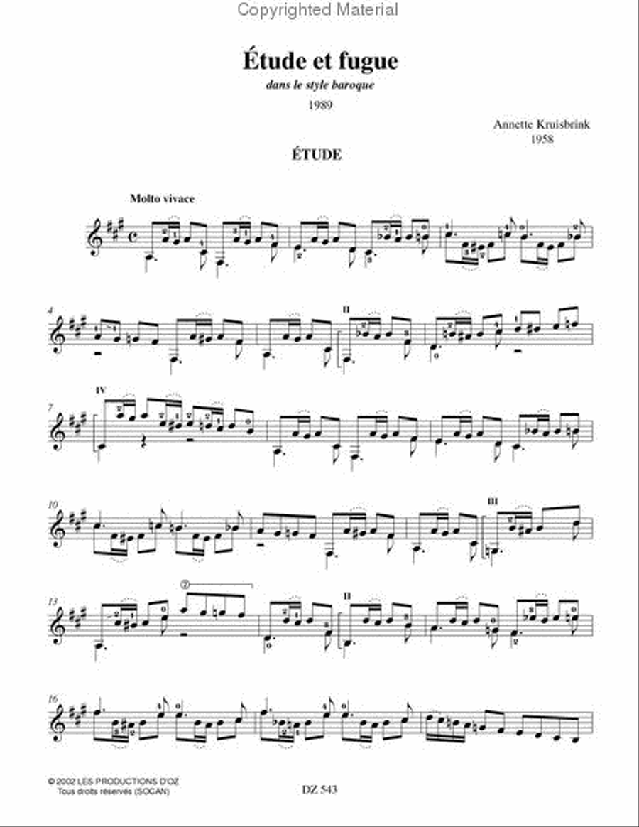 Étude et fugue Classical Guitar scores gallery preview page 2