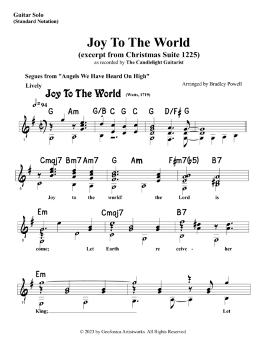Joy To The World Acoustic Guitar scores gallery preview page 2