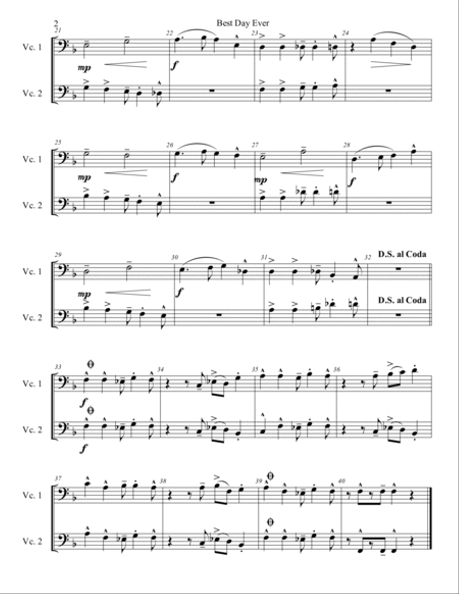 Best Day Ever! String Duet scores gallery preview page 3