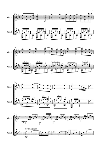 Berceuse ( from 'Dolly Suite') arranged for two guitars image number null