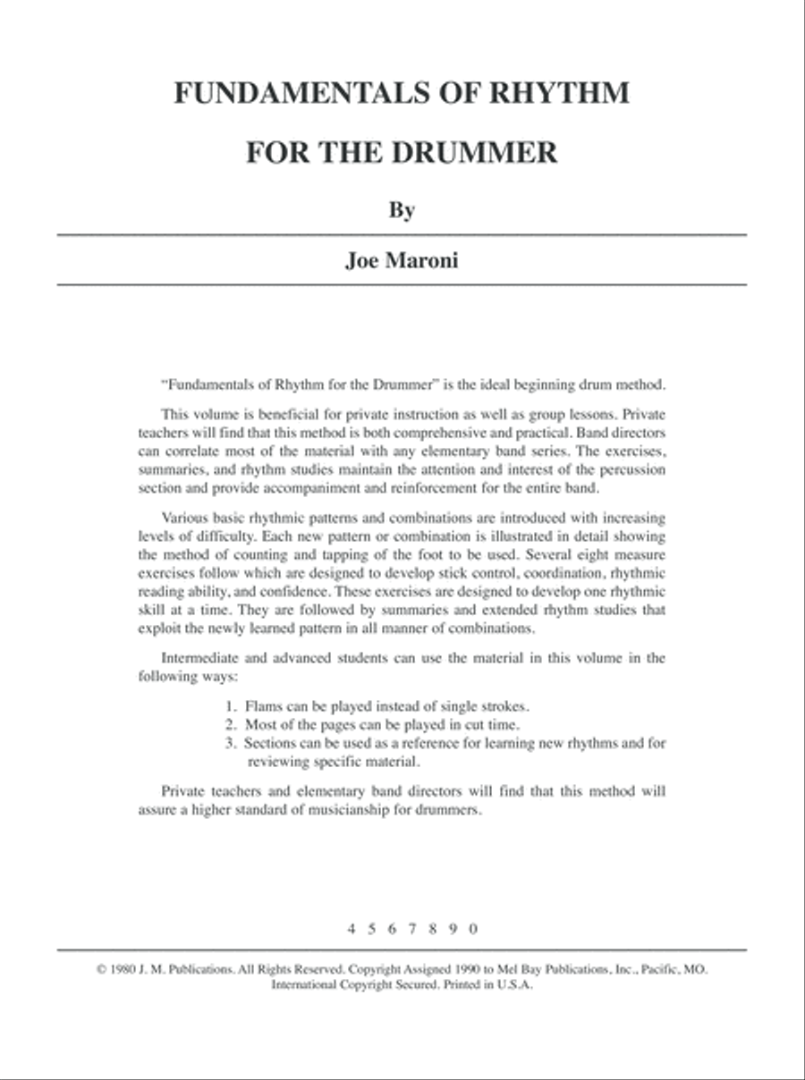 Fundamentals of Rhythm for the Drummer Drums scores gallery preview page 2