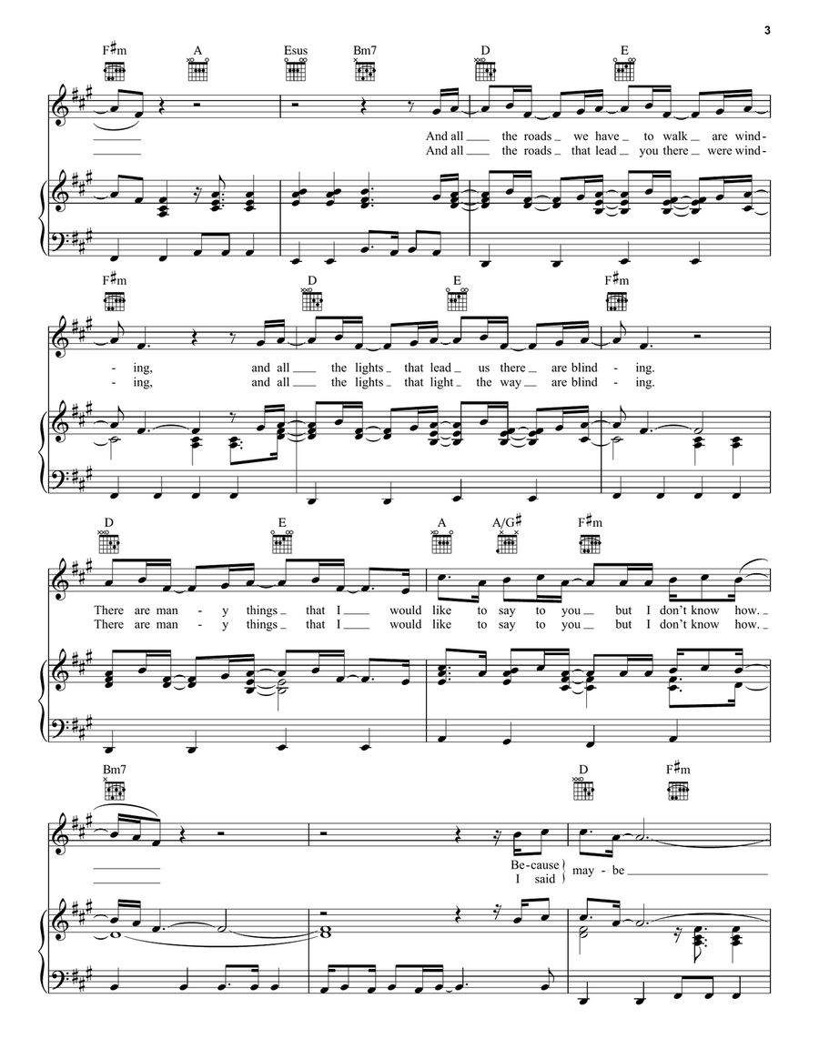Wonderwall Acoustic Guitar scores gallery preview page 3