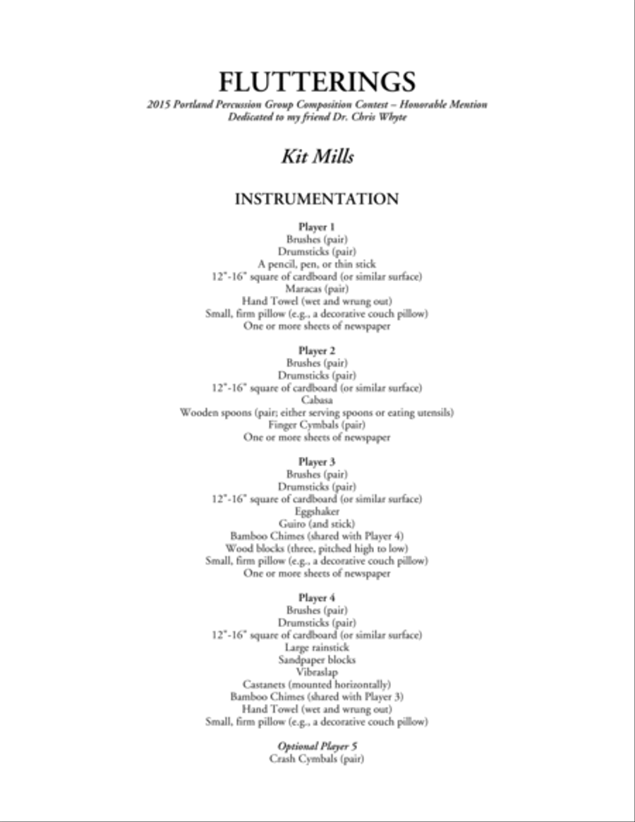 Flutterings Flutterings Percussion Ensemble scores gallery preview page 2