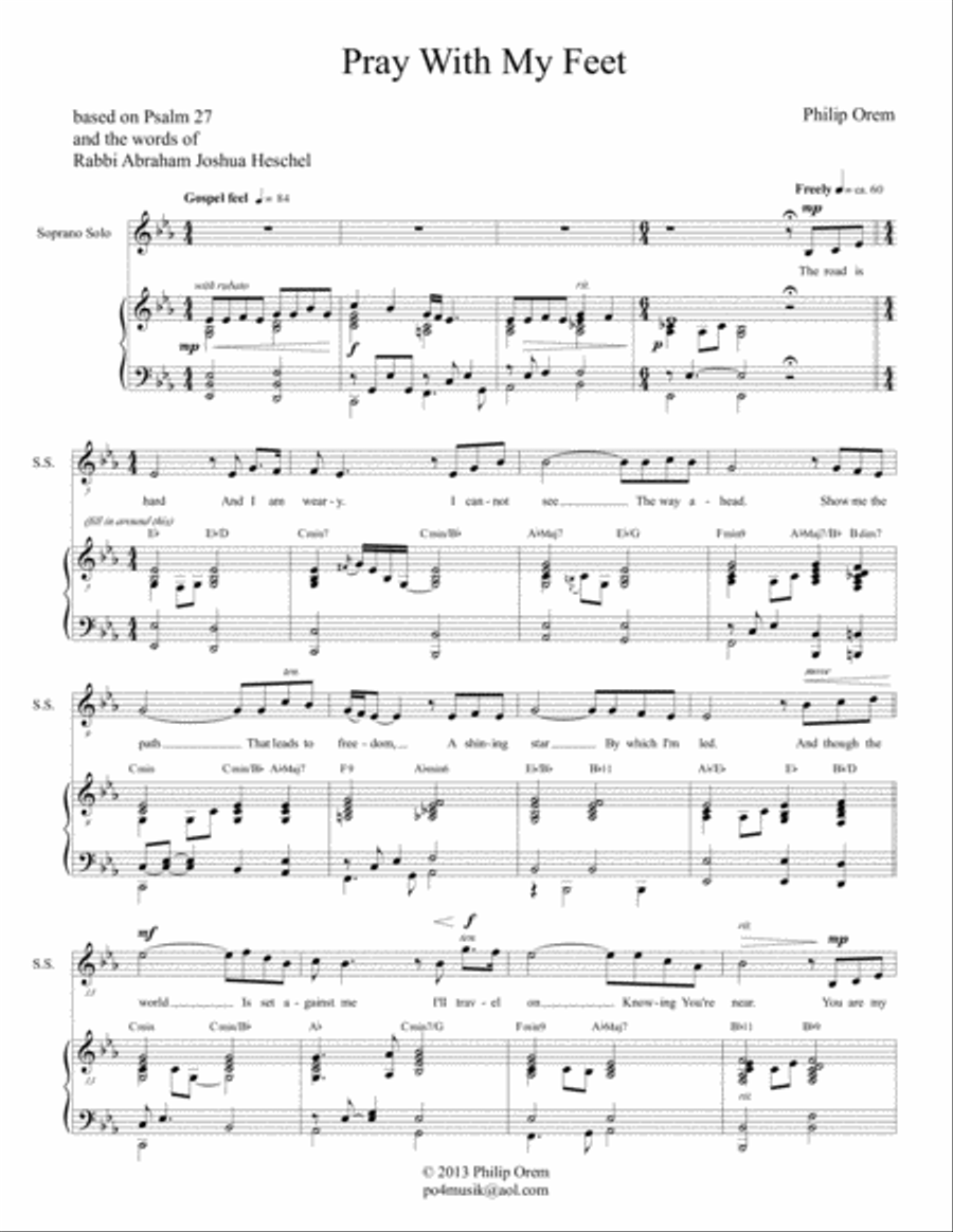 Pray With My Feet 4-Part scores gallery preview page 3