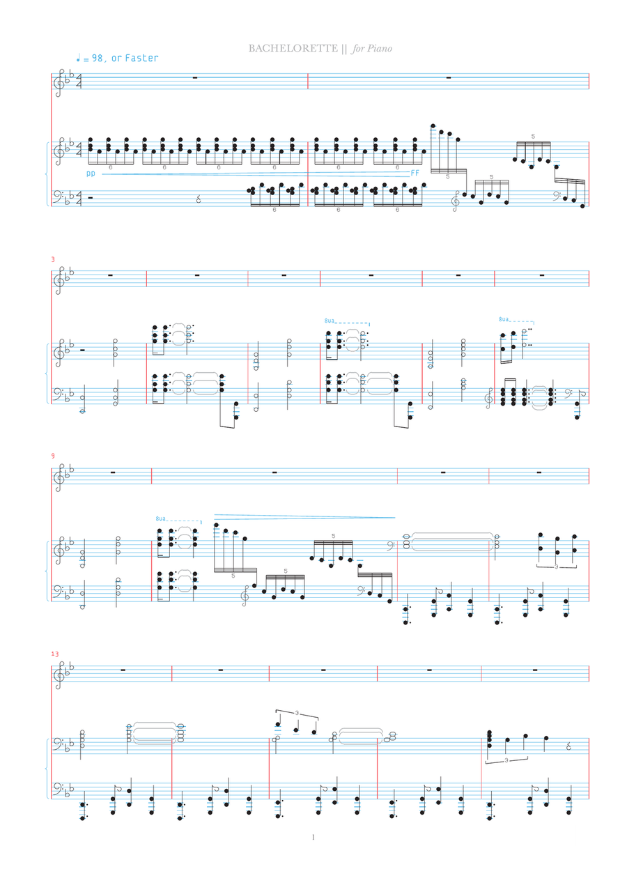 Bachelorette Bachelorette Piano, Vocal scores gallery preview page 1