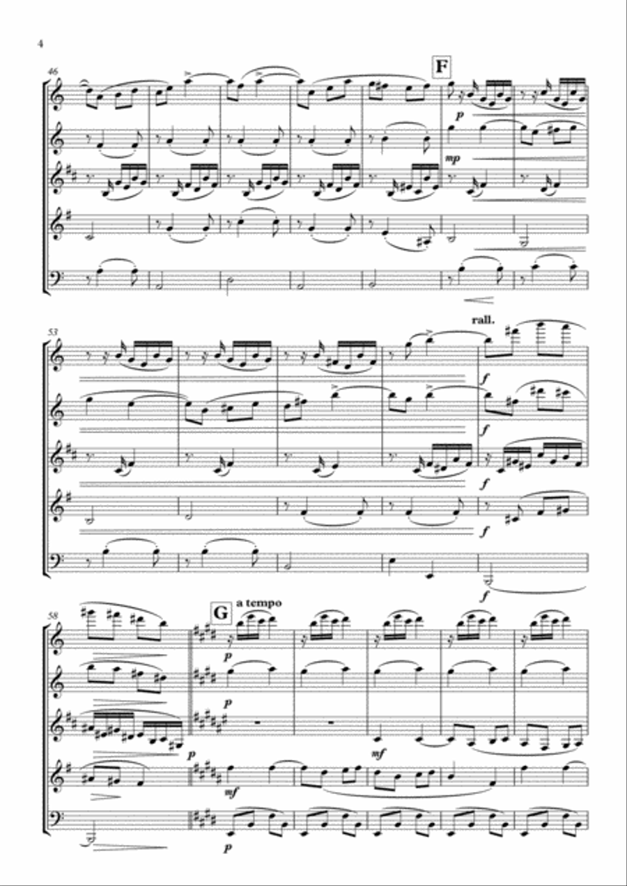 Dolly Suite Woodwind Quintet scores gallery preview page 4