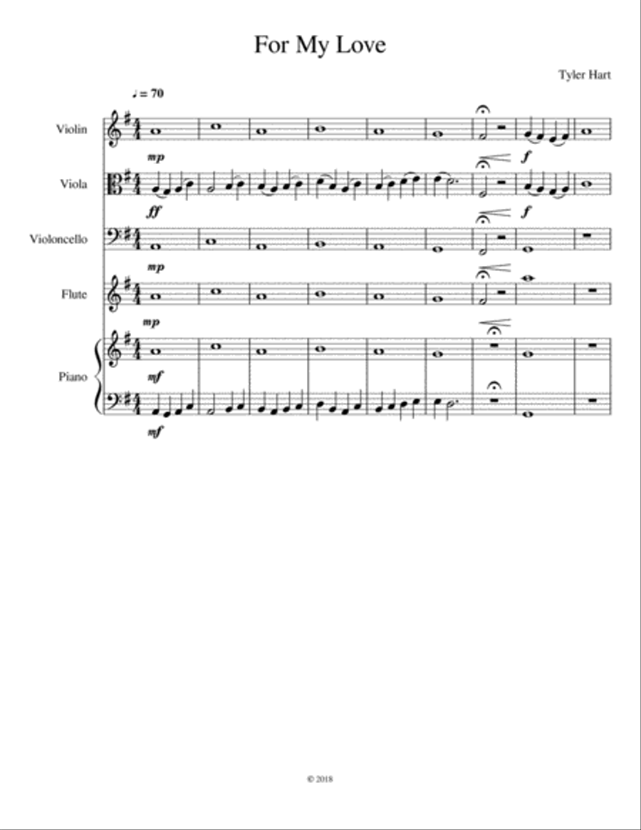 For My Love Small Ensemble scores gallery preview page 1