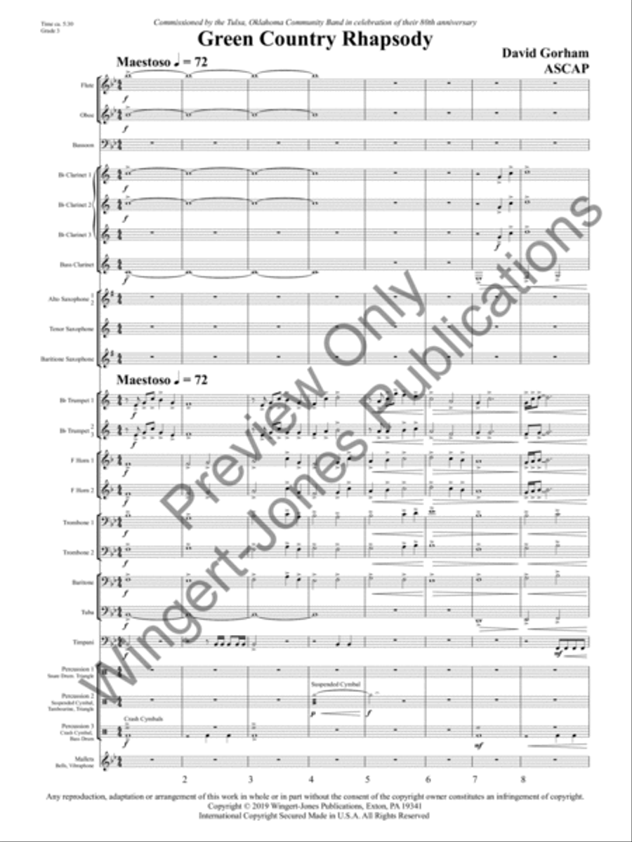 Green County Rhapsody Concert Band scores gallery preview page 4