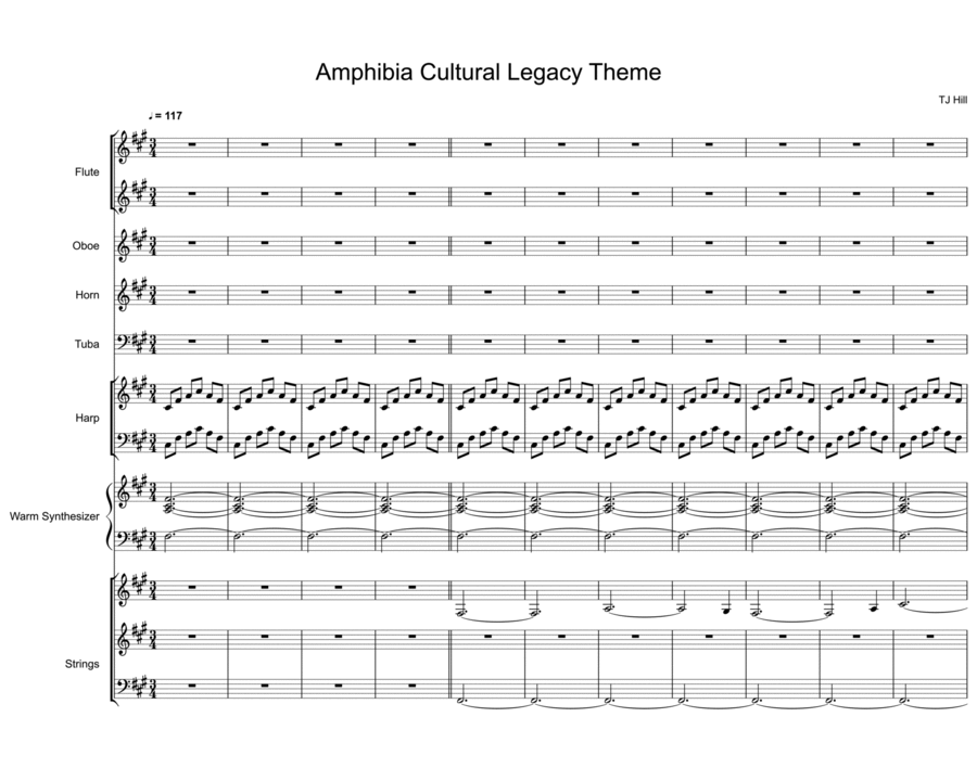 Amphibia Cultural Legacy Theme - Score Only Small Ensemble scores gallery preview page 1