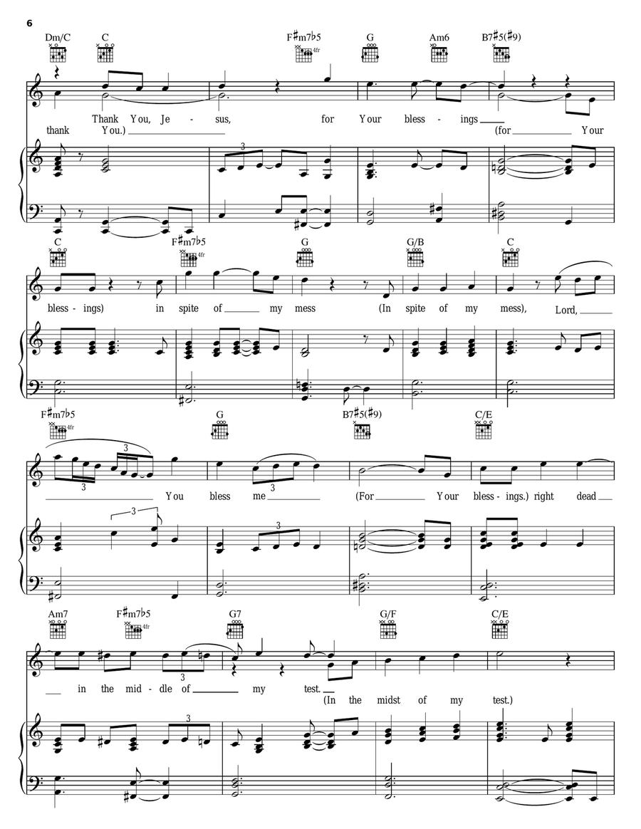 Still Say, Thank You Piano, Vocal, Guitar scores gallery preview page 6