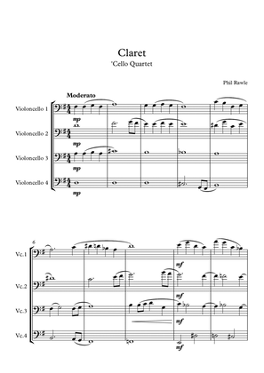 Book cover for Claret - 'Cello Quartet