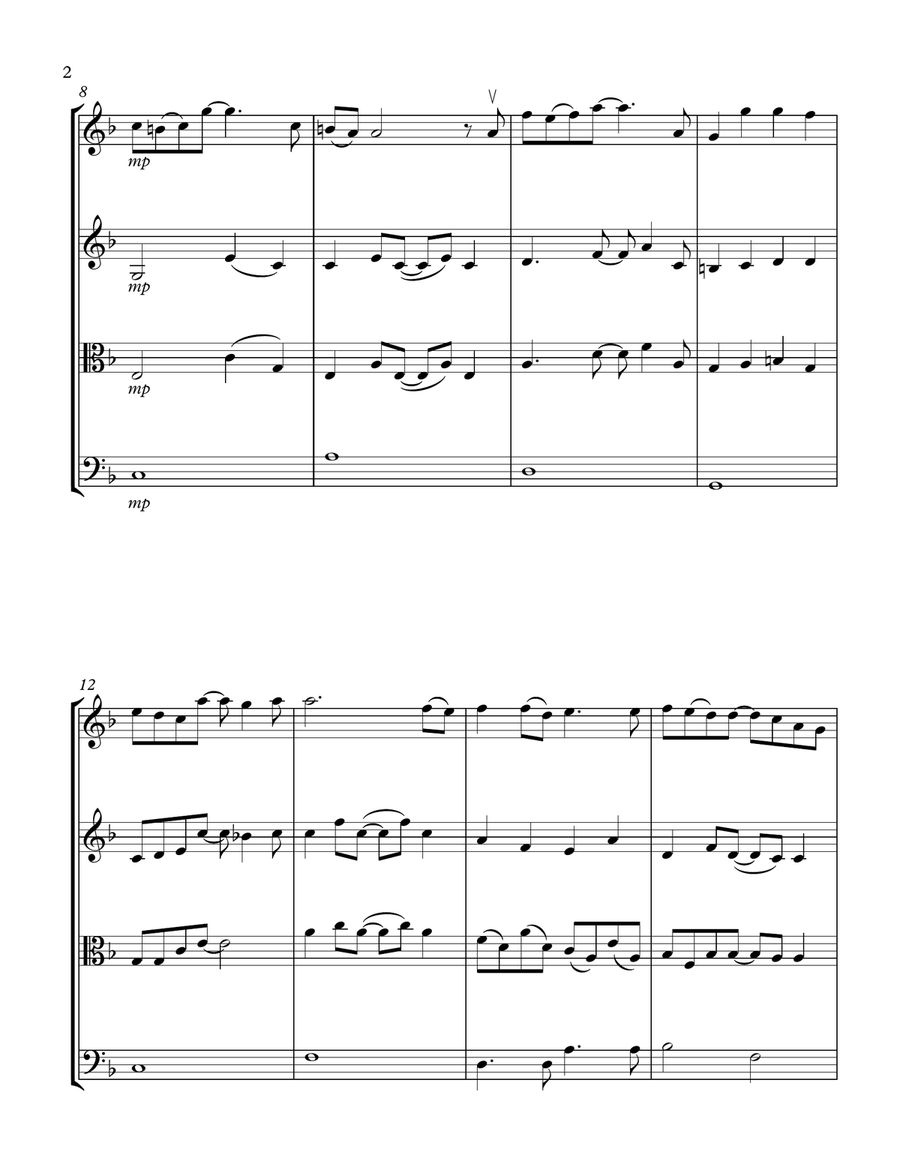 Love Of My Life String Quartet scores gallery preview page 2