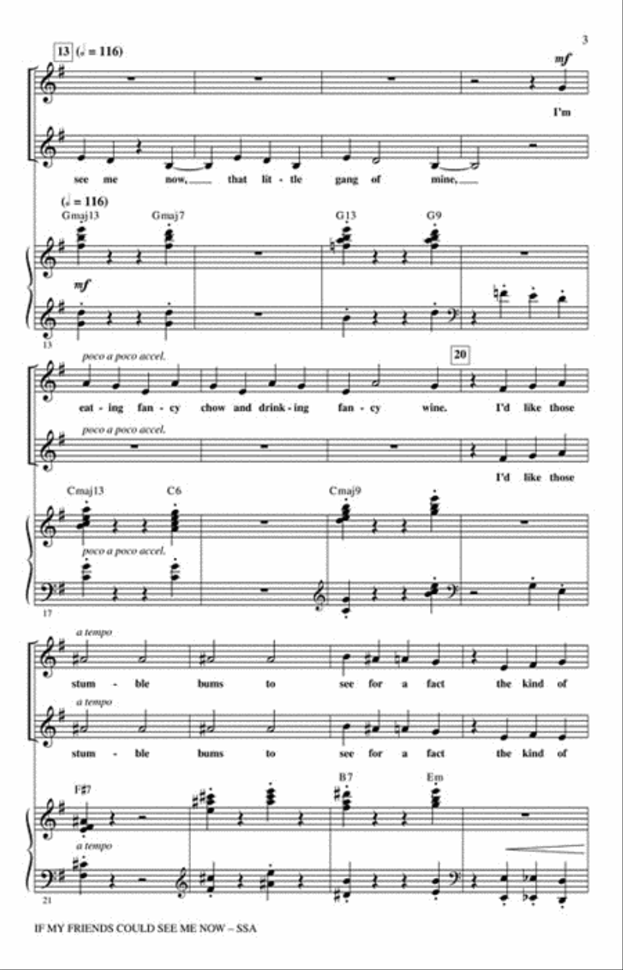 If My Friends Could See Me Now Choir scores gallery preview page 3