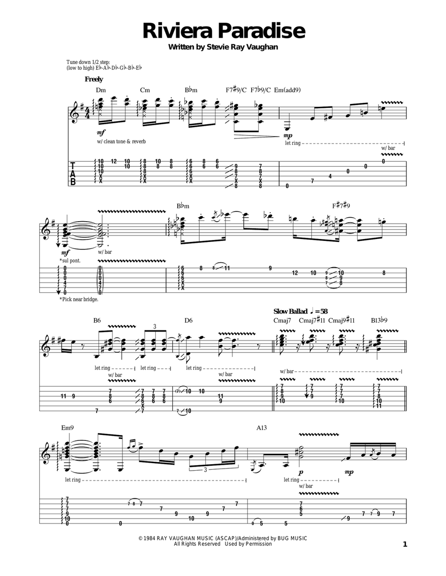 Riviera Paradise Acoustic Guitar scores gallery preview page 1