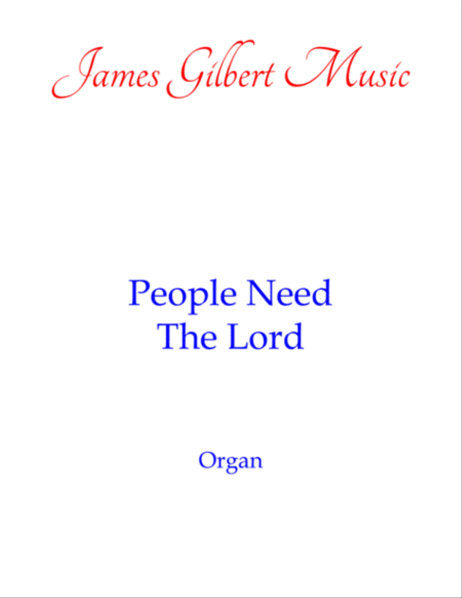 People Need The Lord Organ Solo scores gallery preview page 1