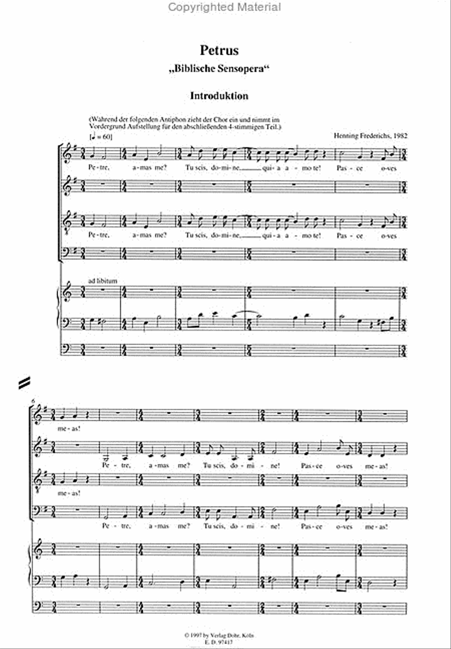 Petrus (1982) -Biblische Sensopera in drei Teilen- Clarinet scores gallery preview page 2