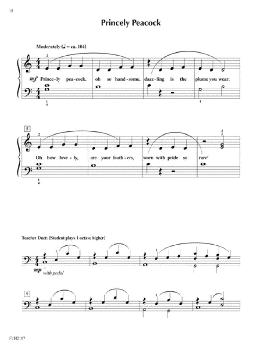 At the Zoo (NFMC) Easy Piano scores gallery preview page 4