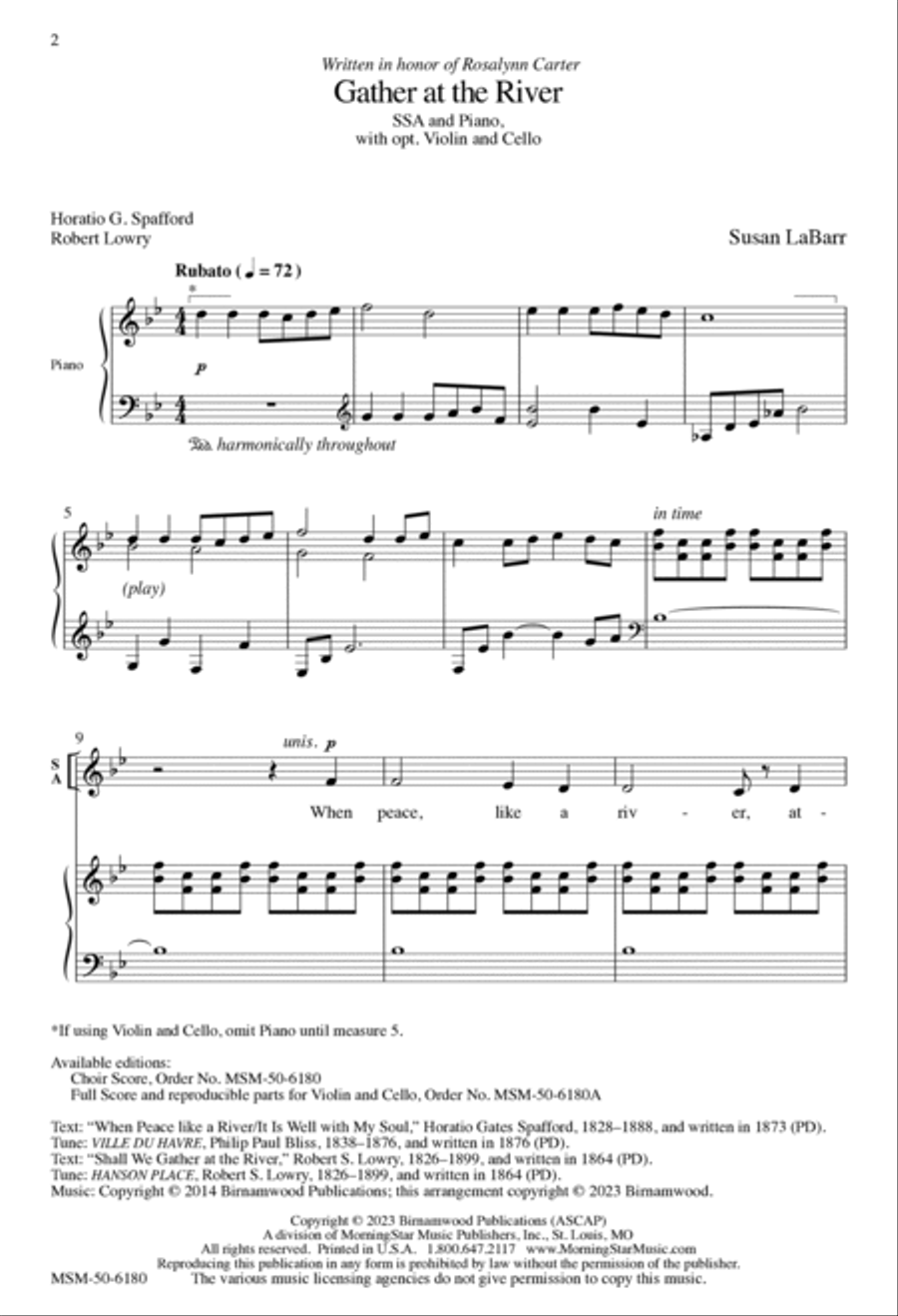 Gather at the River SSA scores gallery preview page 2