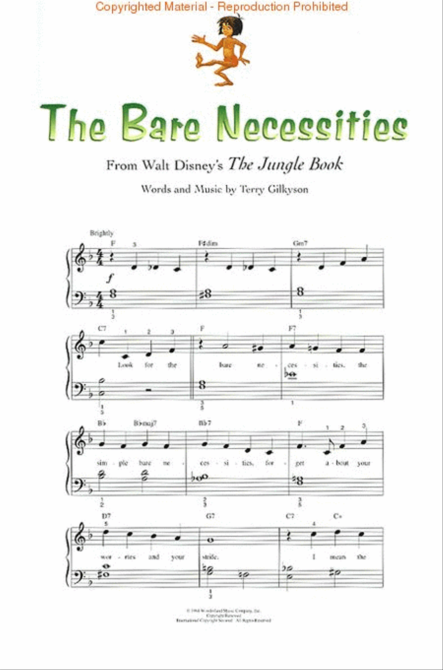 Disney's My First Songbook – Volume 1 Easy Piano scores gallery preview page 4