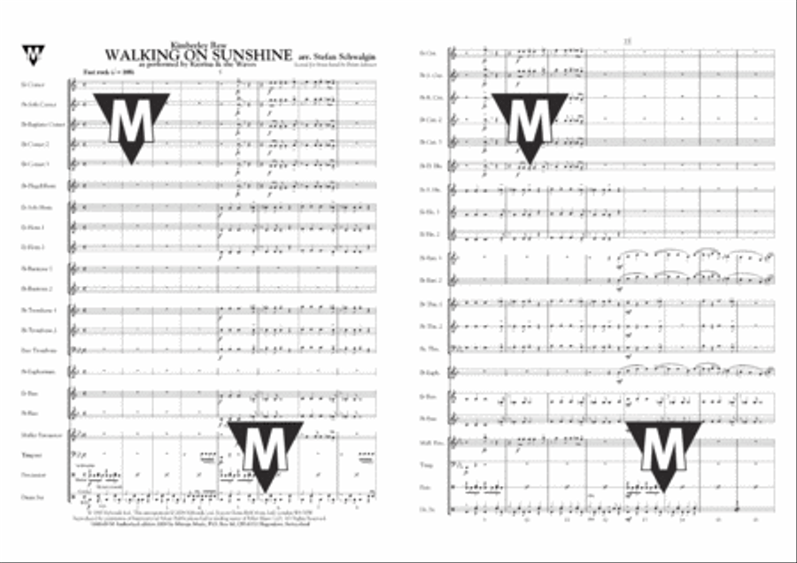 Walking on Sunshine Brass Band scores gallery preview page 2