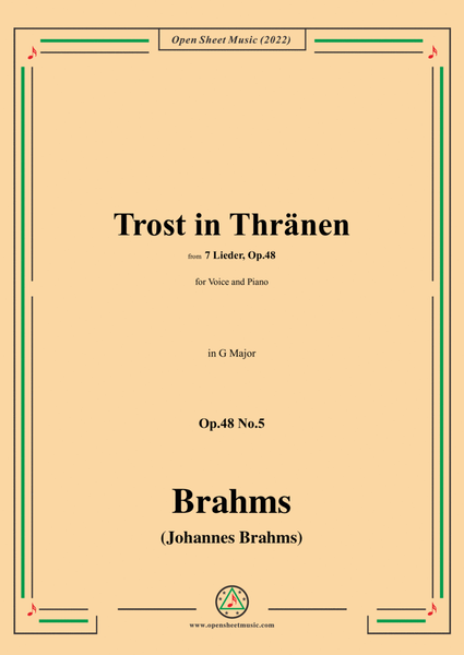 Brahms-Trost in Thränen,Op.48 No.5 in G Major image number null