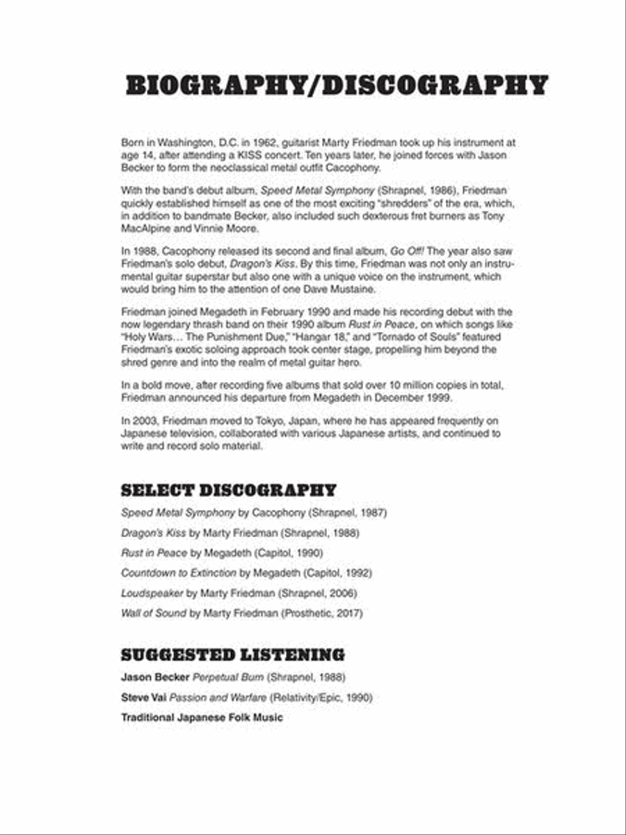 Marty Friedman – Exotic Metal Guitar Electric Guitar scores gallery preview page 3