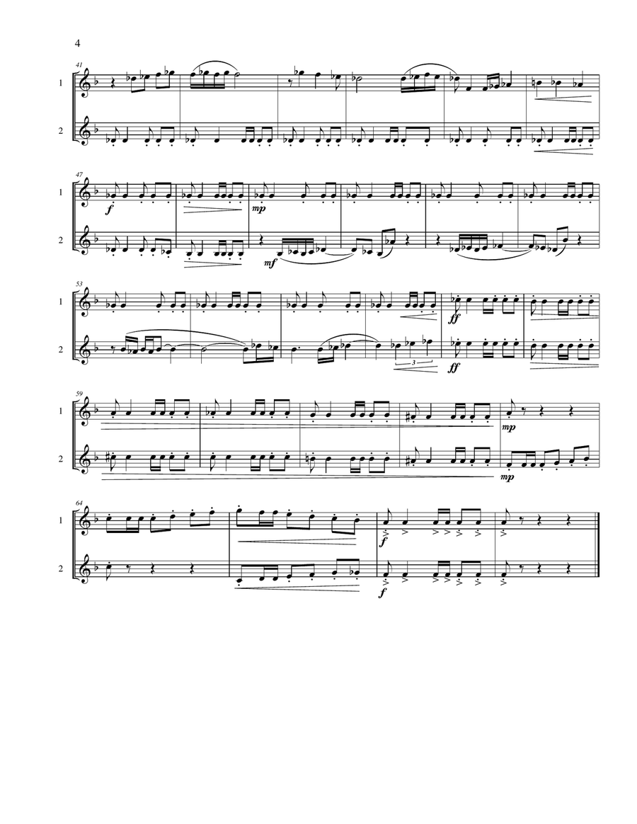 10 Clarinet Duets for Teens, Vol. 2 Clarinet Duet scores gallery preview page 4