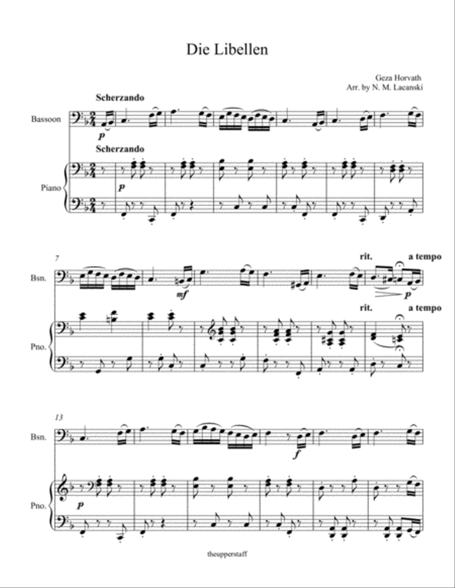 The Dragonfly Bassoon scores gallery preview page 1