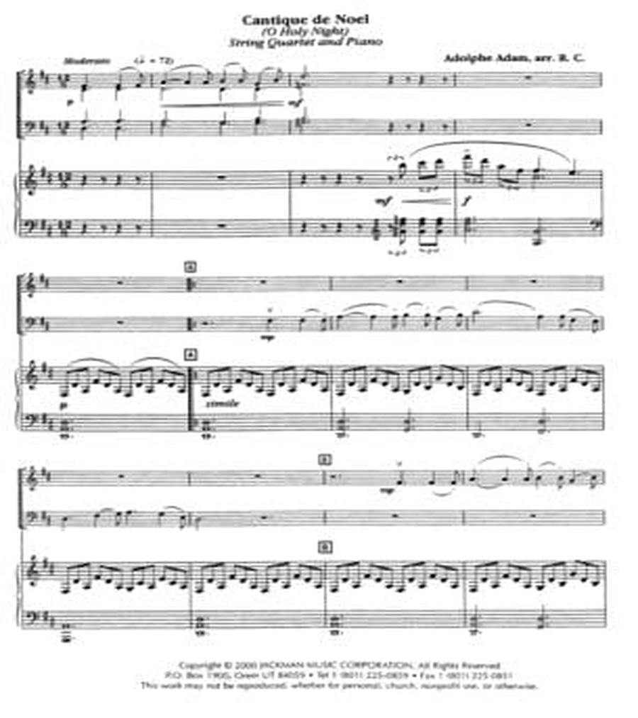 O Holy Night (Cantique de Noel) - String Quartet Choir scores gallery preview page 2